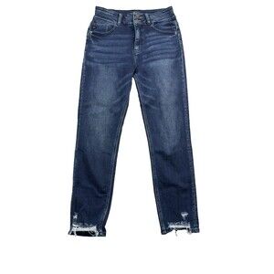KanCan Jeans Estilo Womens Size 7 Slim Mid Rise Skinny Stretch Distressed